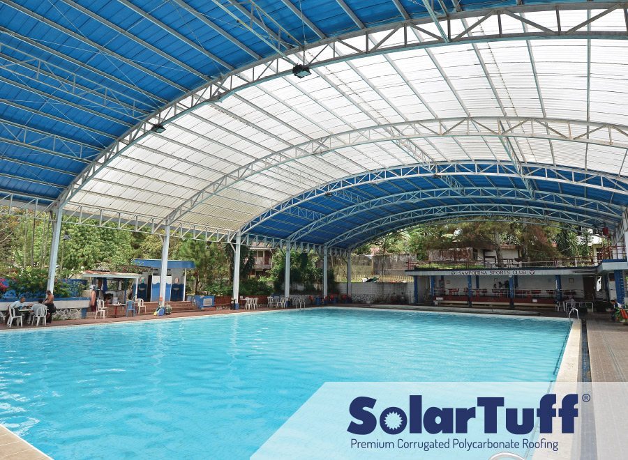 SolarTuff Aplikasi Atap Transparan Kolam Renang