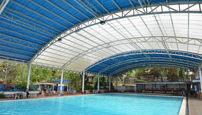 Inspirasi Aplikasi Atap kanopi polycarbonate Transparan - Atap Kolam Renang Sampoerna Sport Club