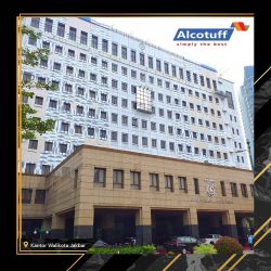 acp alcotuff sebagai wall cladding kantor walikota jakbar