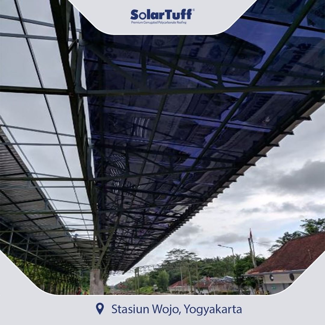 atap kanopi transparan biru solartuff solid