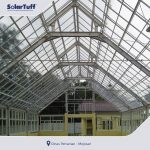 atap plastik solartuff pada greenhouse dinas pertanian mojosari