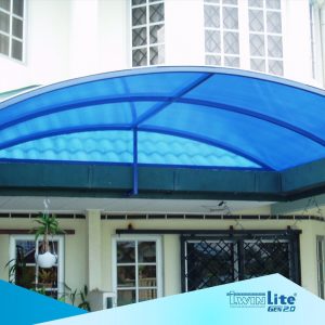 carport minimalis atap kanopi polycarbonate twinlite melengkung