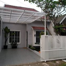 desain carport bening transparan polycarbonate