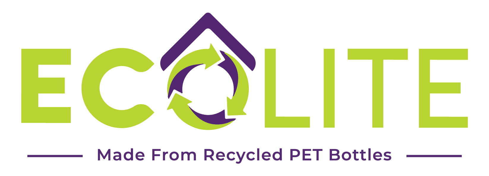 ecolite logo made from recycled pet bottles