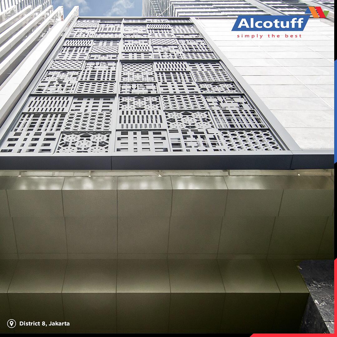 fasad bangunan distributor acp panel alcotuff