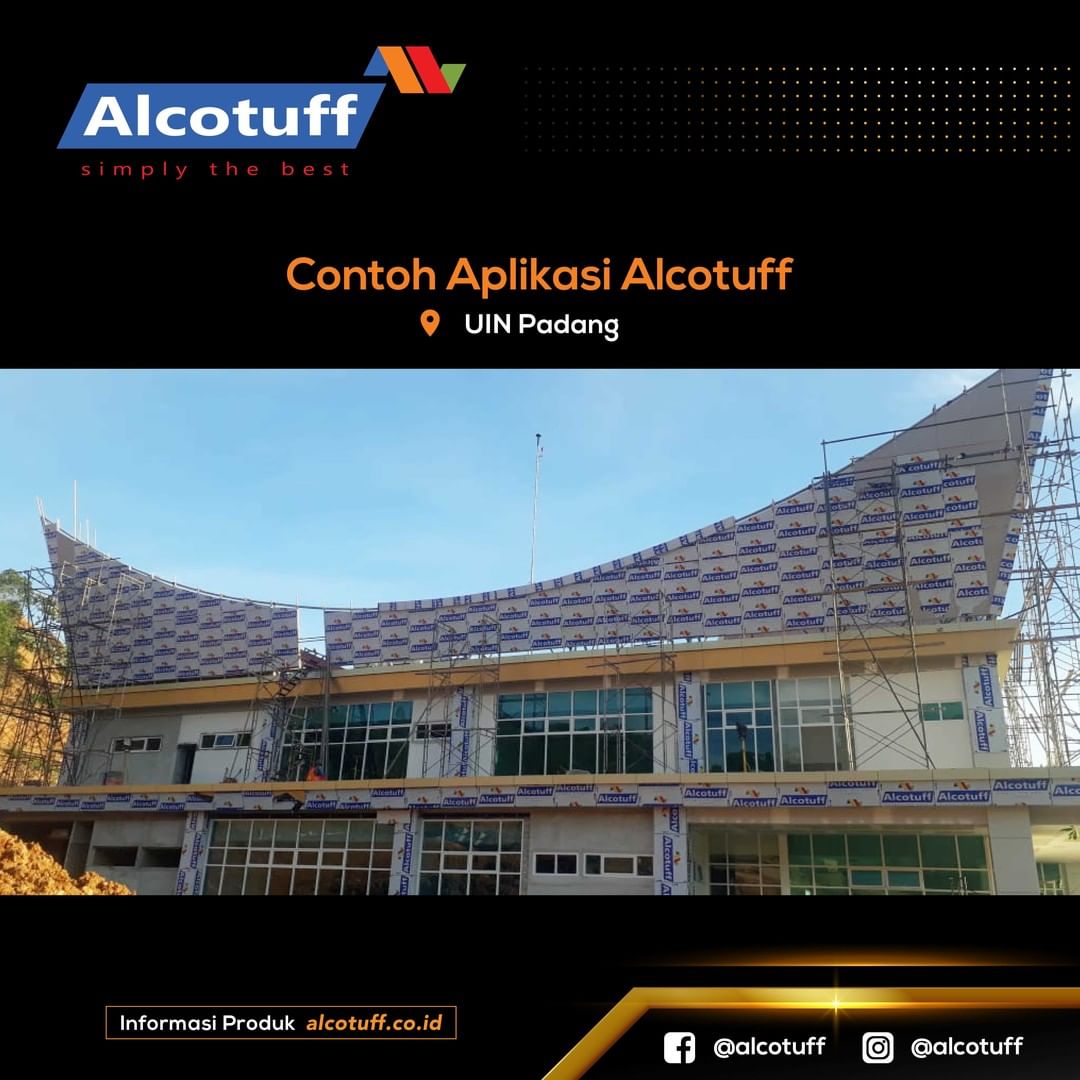 fasad gedung kampus uin acp panel alcotuff