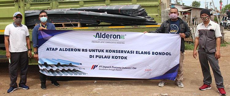 impack pratama alderon rs jaan donasi konservasi elang bondol di pulau kotok