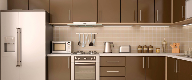 inspirasi gambar kitchen set aluminium composite panel