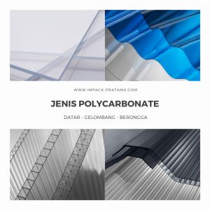 jenis polycarbonate bentuk datar gelombang berongga