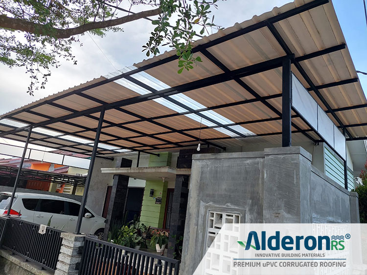 kanopi depan rumah alderon rs trimdeck