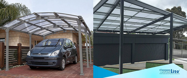 gambar kanopi minimalis carport mobil twinlite