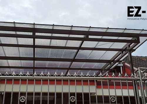 kanopi teras polycarbonate ezlock transparan bening