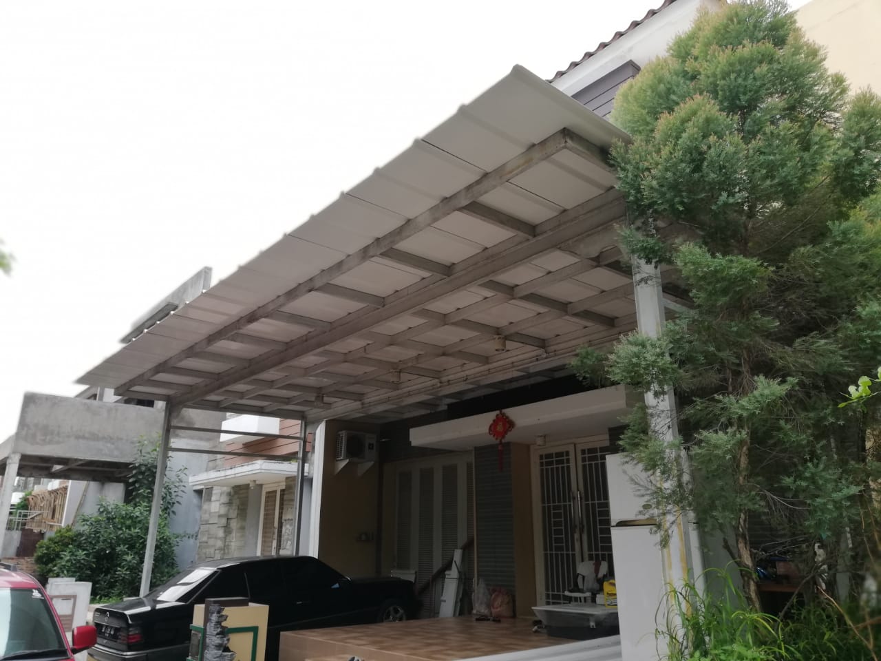 kanopi upvc atap carport minimalis lasertuff