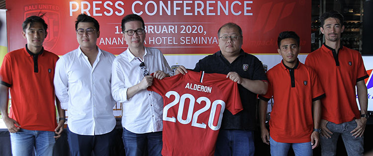 kerjasama alderon sebagai sponsor resmi bali united