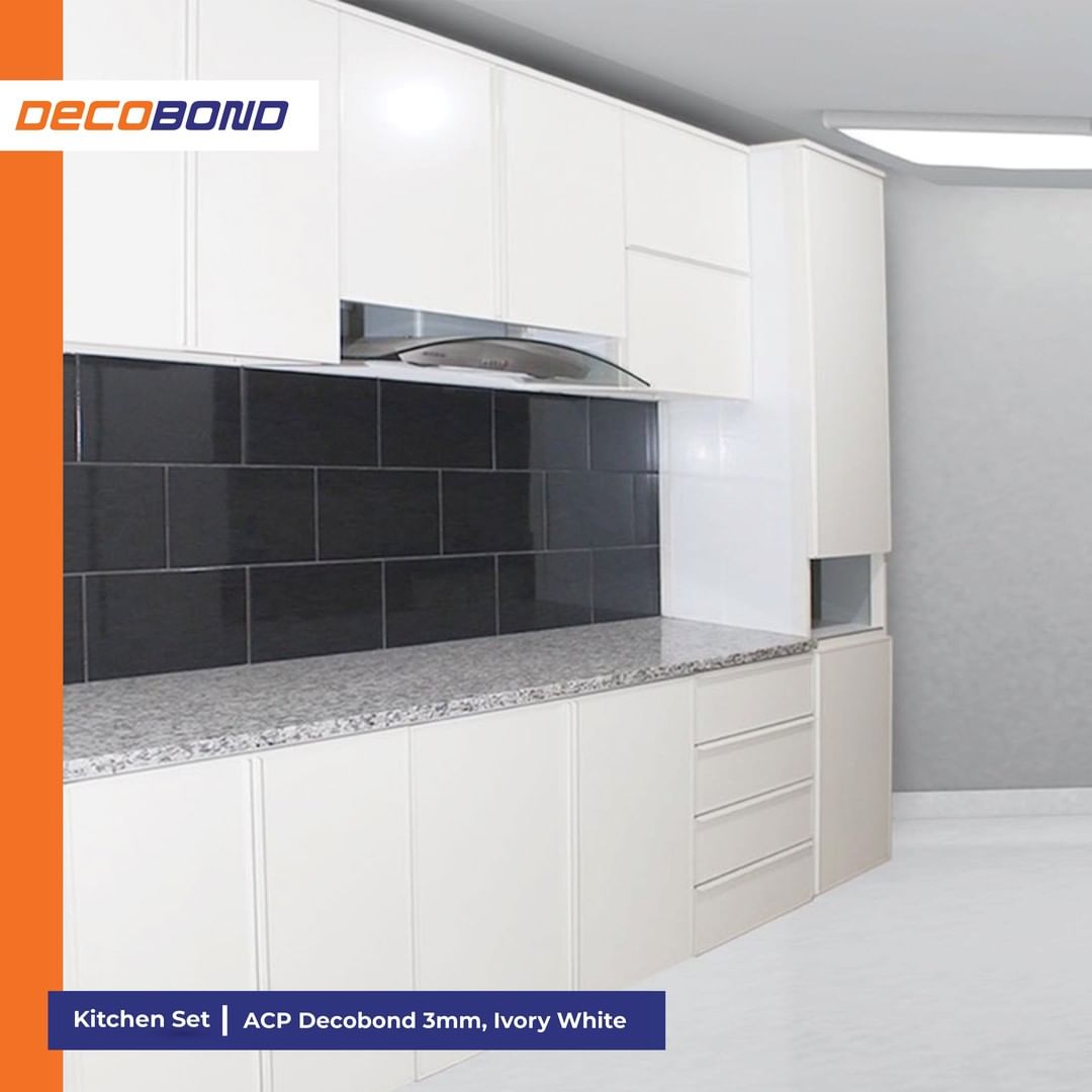 kitchen set aluminium acp decobond warna putih