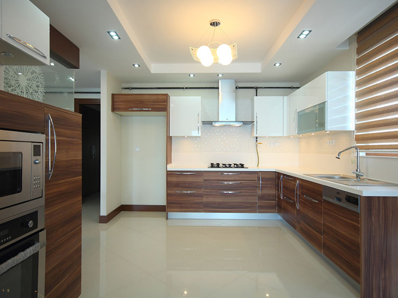 kitchen set rumah minimalis motif kayu aluminium acp decobond