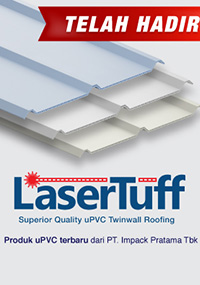 lasertuff atap upvc terbaru produksi impack pratama