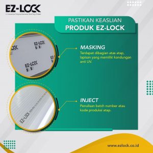 masking inject sticker pada ezlock polycarbonate