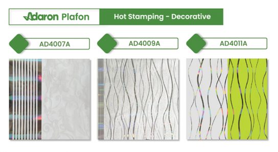 motif plafon pvc adaron hot stamping decorative