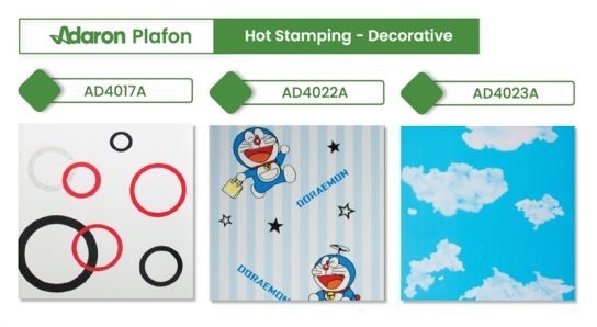 motif plafon pvc adaron hot stamping decorative