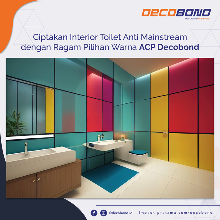 panel dinding interior acp decobond toilet colorful