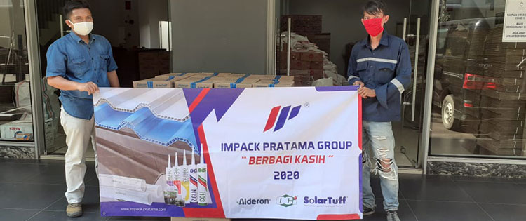 peduli covid 19 impack pratama group bagikan sembako