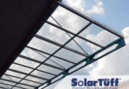 polycarbonate solarflat solartuff solid bening seperti kaca
