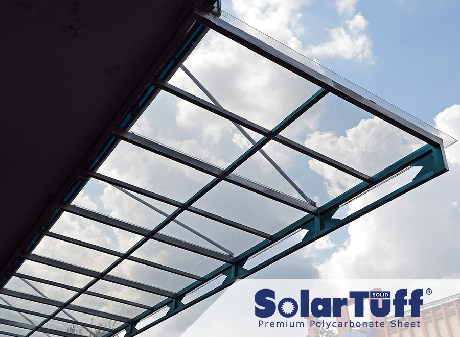 polycarbonate solarflat solartuff solid bening seperti kaca