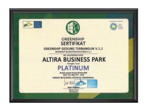 sertifikat-greenship-altira-business-park-platinum