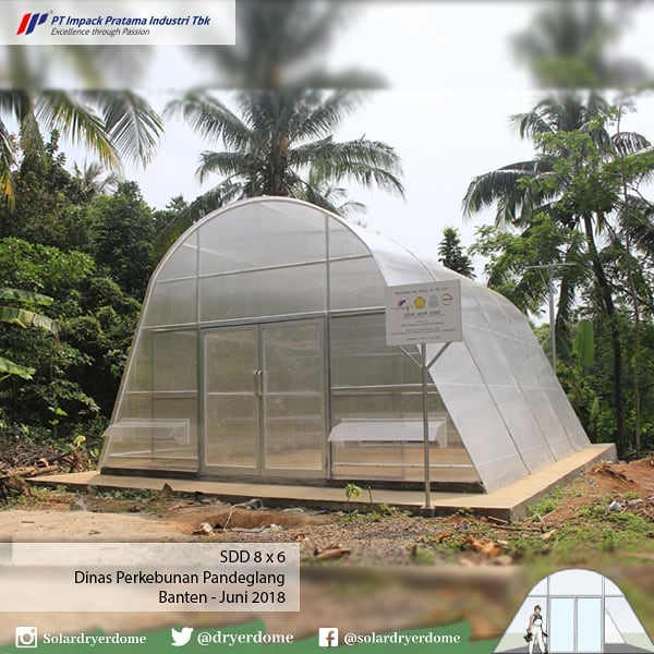 solar dryer dome dinas perkebunan pandeglang banten