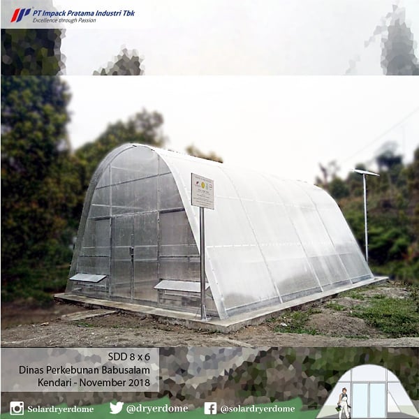 solar dryer dome kendari pengeringan cengkeh