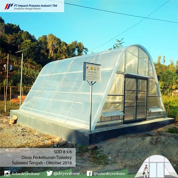 solar dryer dome pengeringan cengkeh