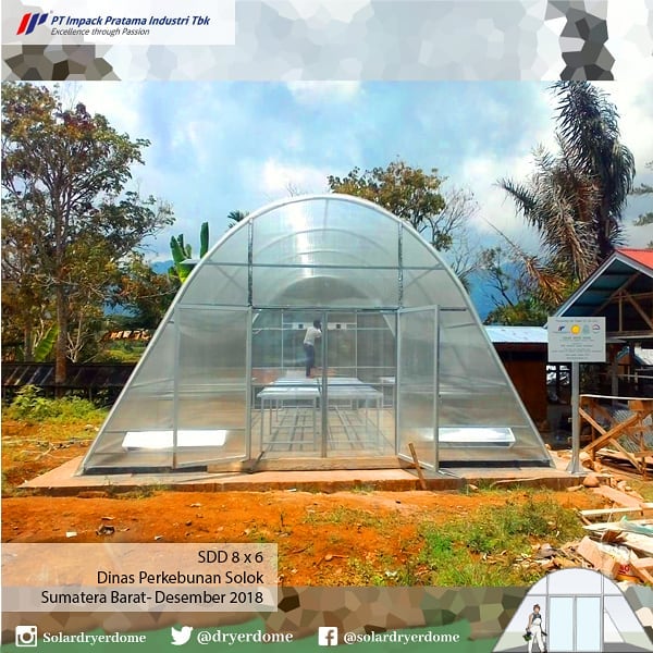 solar dryer dome pengeringan kopi dinas perkebunan solok sumbar