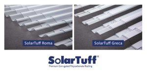 solartuff atap polycarbonate bening profil roma greca