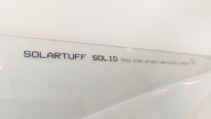 solartuff solid solarflat inject print sticker permukaan menghadap atas