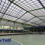 solartuff solid solarflat sebagai atap utama pada lapangan futsal