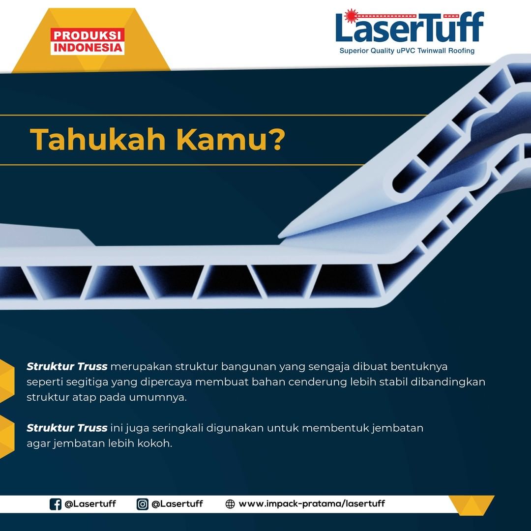 struktur truss lasertuff kanopi upvc untuk carport minimalis