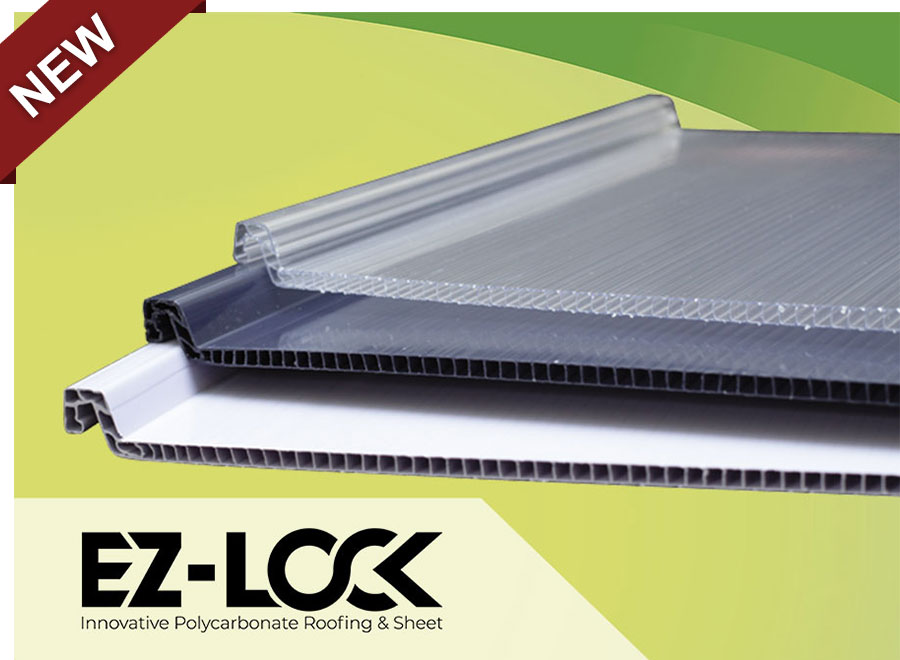 ez-lock innovative polycarbonate roofing and sheet atap kanopi transparan