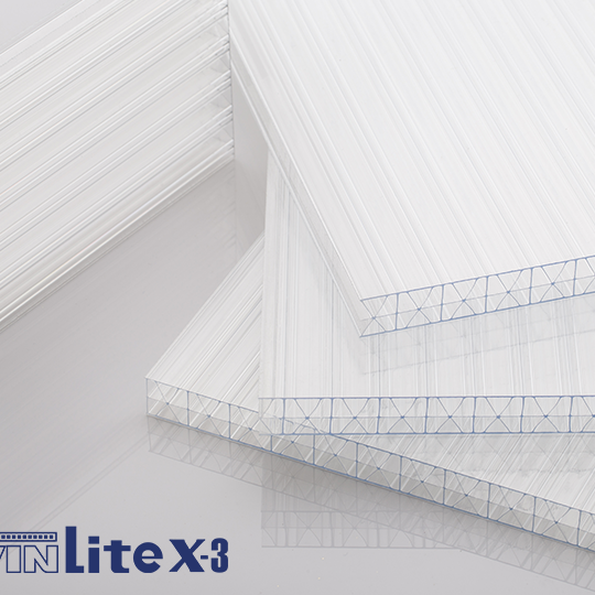 twinlite x3 atap transparan polycarbonate bening