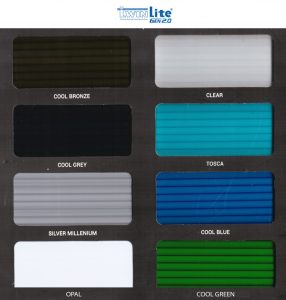 warna polycarbonate twinlite putih grey bronze abu silver bening tosca biru hijau